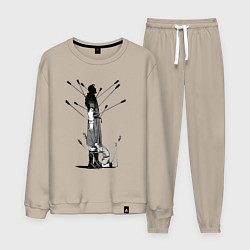 Костюм хлопковый мужской Vinland saga, цвет: миндальный