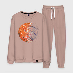Костюм хлопковый мужской BasketBall, цвет: пыльно-розовый
