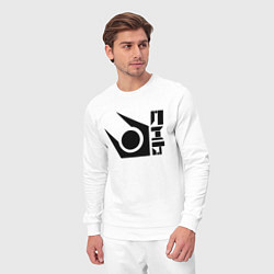 Костюм хлопковый мужской Half life combine logo, цвет: белый — фото 2