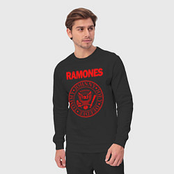 Костюм хлопковый мужской RAMONES, цвет: черный — фото 2