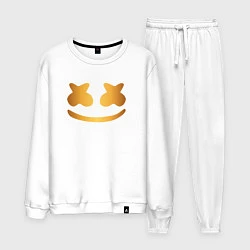 Костюм хлопковый мужской Marshmello gold, цвет: белый