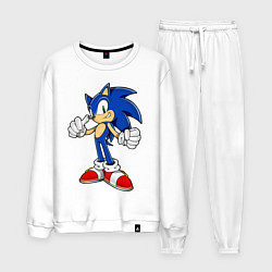 Костюм хлопковый мужской Sonic, цвет: белый