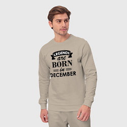 Костюм хлопковый мужской Legends are born in december, цвет: миндальный — фото 2