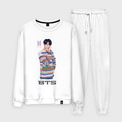 Костюм хлопковый мужской BTS, цвет: белый