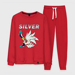 Костюм хлопковый мужской SONIC Silver, цвет: красный