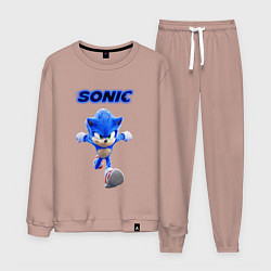 Костюм хлопковый мужской SONIC, цвет: пыльно-розовый