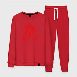 Костюм хлопковый мужской HIM LOGO RED, цвет: красный