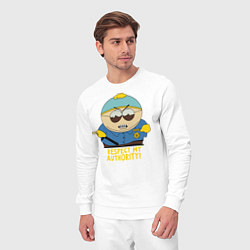 Костюм хлопковый мужской South Park, Эрик Картман, цвет: белый — фото 2