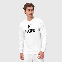 Костюм хлопковый мужской HI HATER BYE HATER, цвет: белый — фото 2