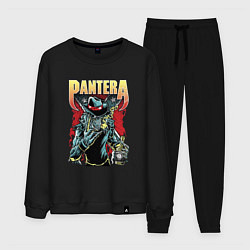 Костюм хлопковый мужской Pantera, цвет: черный
