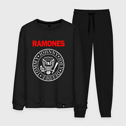 Костюм хлопковый мужской RAMONES, цвет: черный