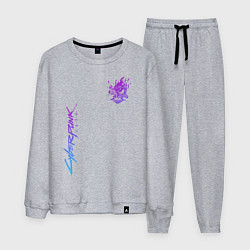 Костюм хлопковый мужской CYBERPUNK 2077, цвет: меланж