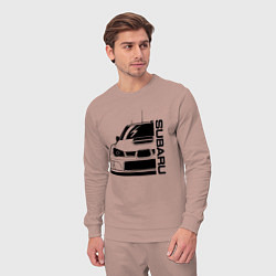 Костюм хлопковый мужской SUBARU Z, цвет: пыльно-розовый — фото 2