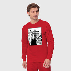 Костюм хлопковый мужской No-Face Spirited Away Ghibli, цвет: красный — фото 2