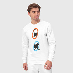 Костюм хлопковый мужской Portal Cat, цвет: белый — фото 2