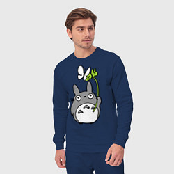 Костюм хлопковый мужской Totoro и бабочка, цвет: тёмно-синий — фото 2