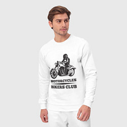 Костюм хлопковый мужской Biker Z, цвет: белый — фото 2