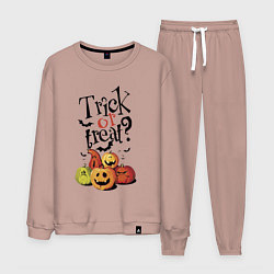 Костюм хлопковый мужской Кошелек или жизнь!, цвет: пыльно-розовый