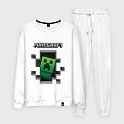Костюм хлопковый мужской Майнкрафт, цвет: белый