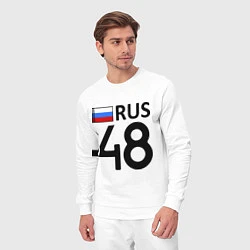 Костюм хлопковый мужской RUS 48, цвет: белый — фото 2