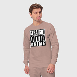 Костюм хлопковый мужской Straight Outta Anime, цвет: пыльно-розовый — фото 2