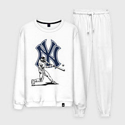 Костюм хлопковый мужской New York Yankees - baseball team, цвет: белый