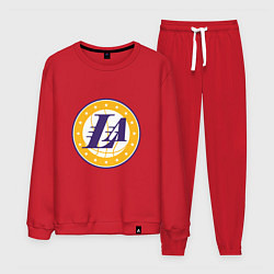 Костюм хлопковый мужской LA Lakers, цвет: красный