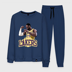 Костюм хлопковый мужской LeBron - Lakers, цвет: тёмно-синий