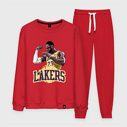 Костюм хлопковый мужской LeBron - Lakers, цвет: красный