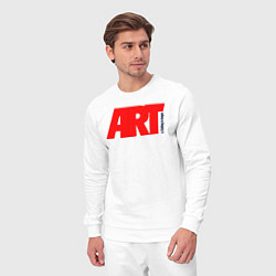 Костюм хлопковый мужской Art white, цвет: белый — фото 2