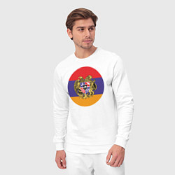 Костюм хлопковый мужской Армения, цвет: белый — фото 2