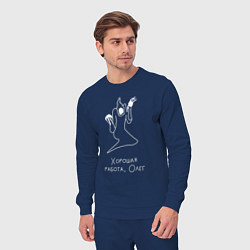 Костюм хлопковый мужской Хорошая работа, Олег Kizaru, цвет: тёмно-синий — фото 2