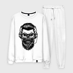 Костюм хлопковый мужской Hipster, цвет: белый