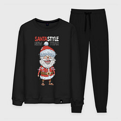 Костюм хлопковый мужской SantaSTYLE, цвет: черный