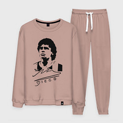 Костюм хлопковый мужской Diego Maradona, цвет: пыльно-розовый
