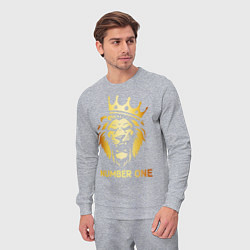 Костюм хлопковый мужской ЗОЛОТОЙ ЛЕВ, цвет: меланж — фото 2