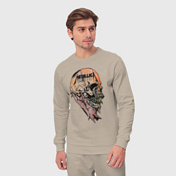 Костюм хлопковый мужской Metallica art 04, цвет: миндальный — фото 2