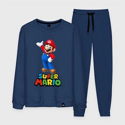 Костюм хлопковый мужской Super Mario, цвет: тёмно-синий