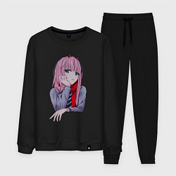 Костюм хлопковый мужской Zero Two, цвет: черный