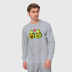 Костюм хлопковый мужской Авокадо, цвет: меланж — фото 2