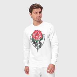 Костюм хлопковый мужской Skull&Rose, цвет: белый — фото 2