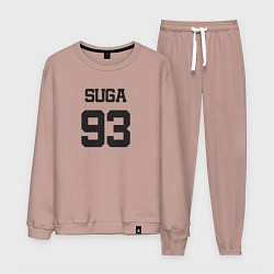 Костюм хлопковый мужской BTS - Suga 93, цвет: пыльно-розовый