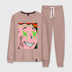 Костюм хлопковый мужской Toxic vault boy, цвет: пыльно-розовый