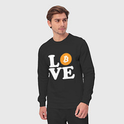 Костюм хлопковый мужской LOVE BITCOIN БИТКОИН БИТОК, цвет: черный — фото 2