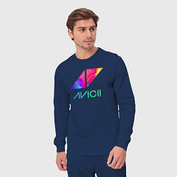 Костюм хлопковый мужской AVICII RAIBOW, цвет: тёмно-синий — фото 2