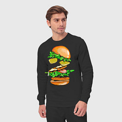 Костюм хлопковый мужской King Burger, цвет: черный — фото 2