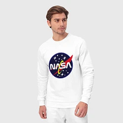 Костюм хлопковый мужской Space NASA, цвет: белый — фото 2
