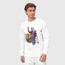 Костюм хлопковый мужской Lionel Messi Barcelona Argentina!, цвет: белый — фото 2