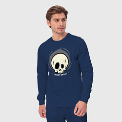 Костюм хлопковый мужской Crazy skull, цвет: тёмно-синий — фото 2