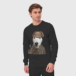 Костюм хлопковый мужской Собака Шерлок Холмс, цвет: черный — фото 2